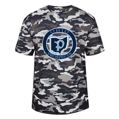 Ohio Prospects Badger Camo Performance S/S Shirt - Black/Grey