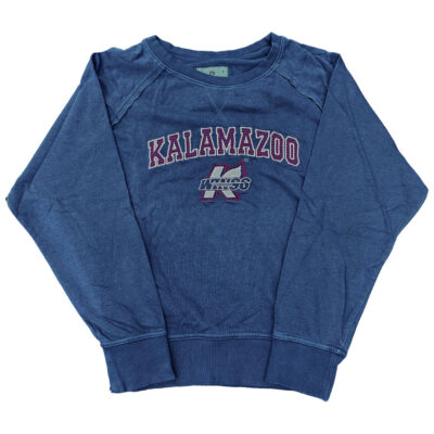 Colosseum Romantic Terry Fleece Ladies Crewneck Sweatshirt w/Twill Applique Imprint