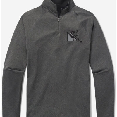 UNRL Interlock 1/4 Zip Pullover - Heather Charcoal - Tonal Logo